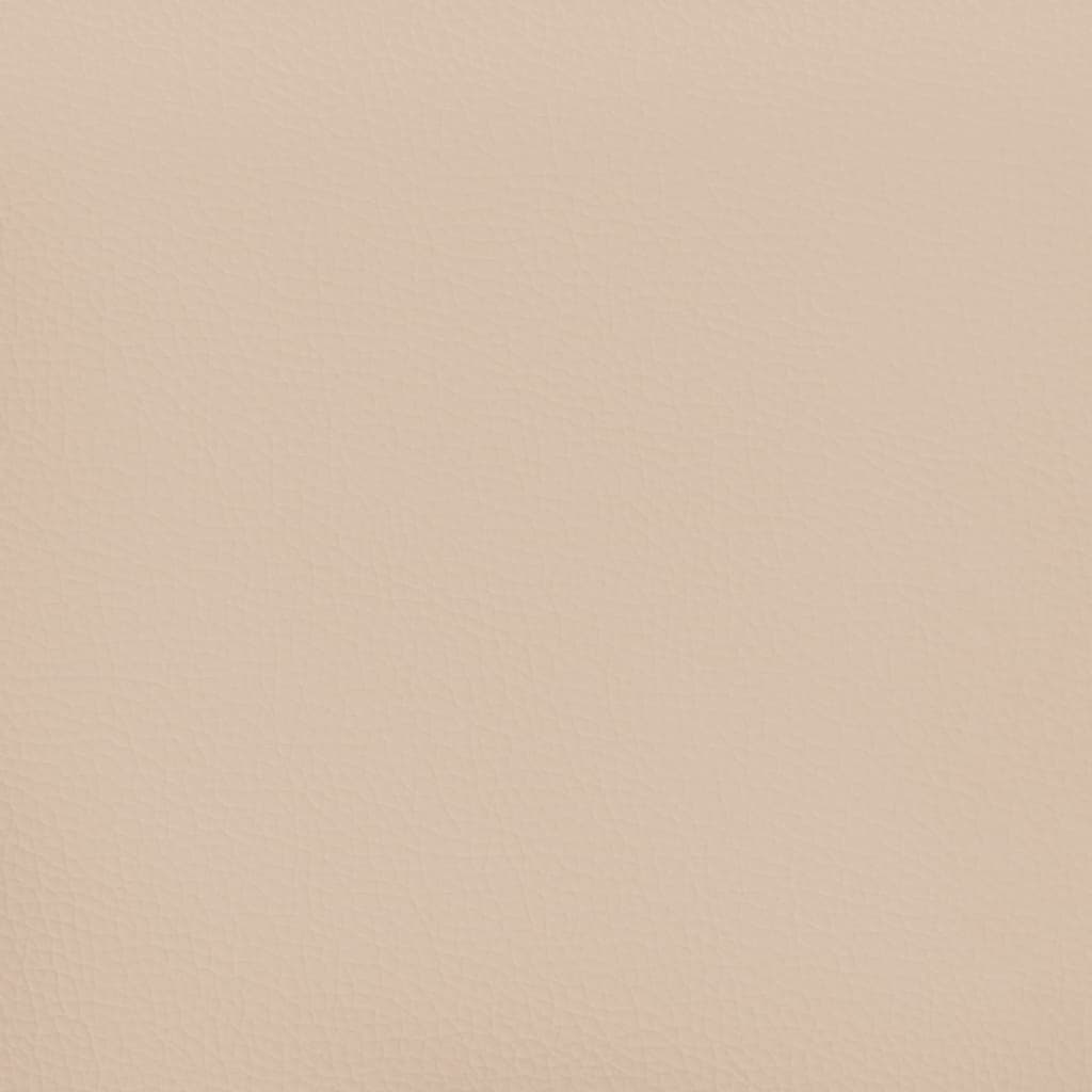 Uzglavlje s ušima boja cappuccina 147x23x118/128cm umjetna koža