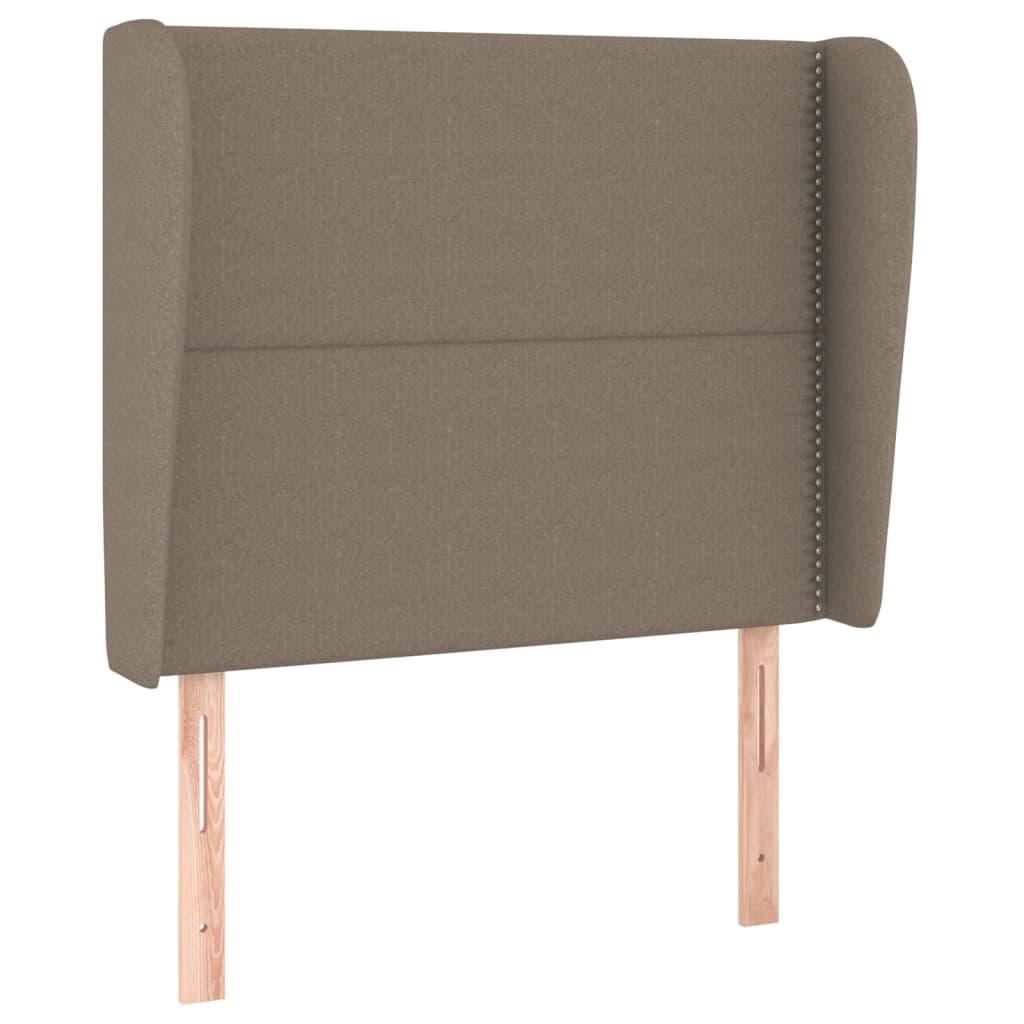 Uzglavlje s ušima smeđesivo 103x23x118/128 cm od tkanine