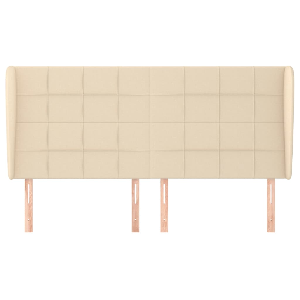 Uzglavlje s ušima krem 163x23x118/128 cm od tkanine