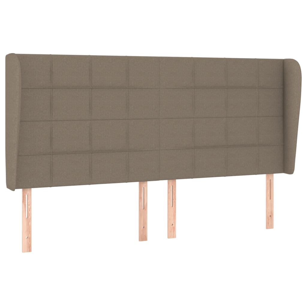 Uzglavlje s ušima smeđesivo 203x23x118/128 cm od tkanine