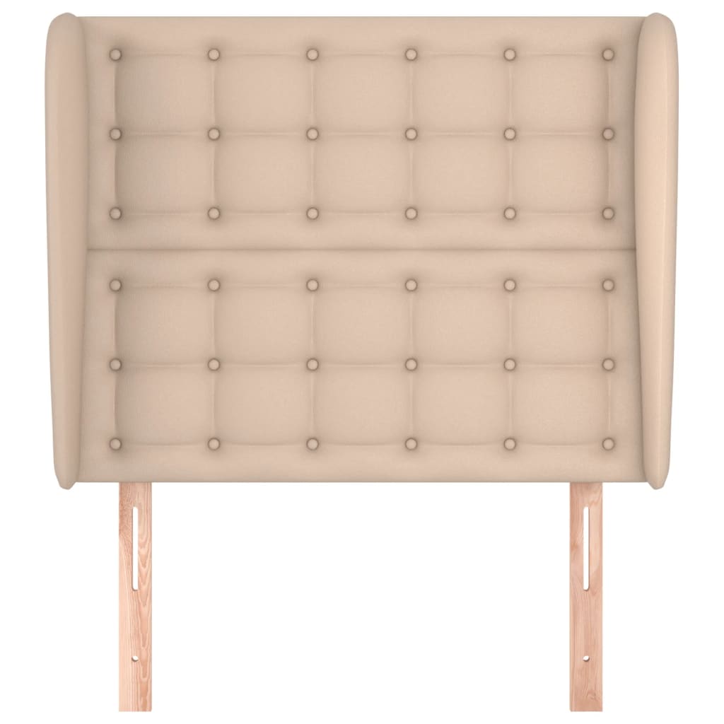 Uzglavlje s ušima boja cappuccina 83x23x118/128 cm umjetna koža