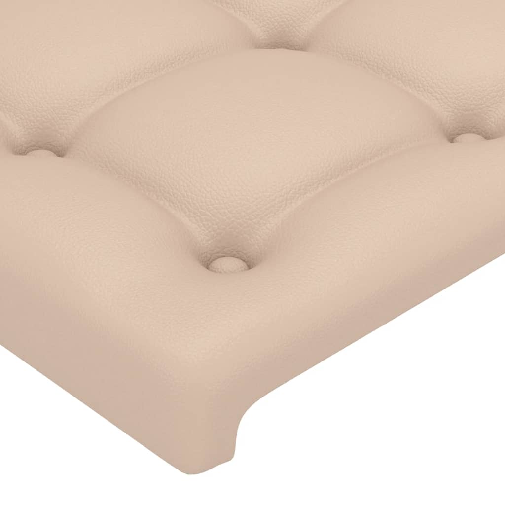 Uzglavlje s ušima boja cappuccina 83x23x118/128 cm umjetna koža