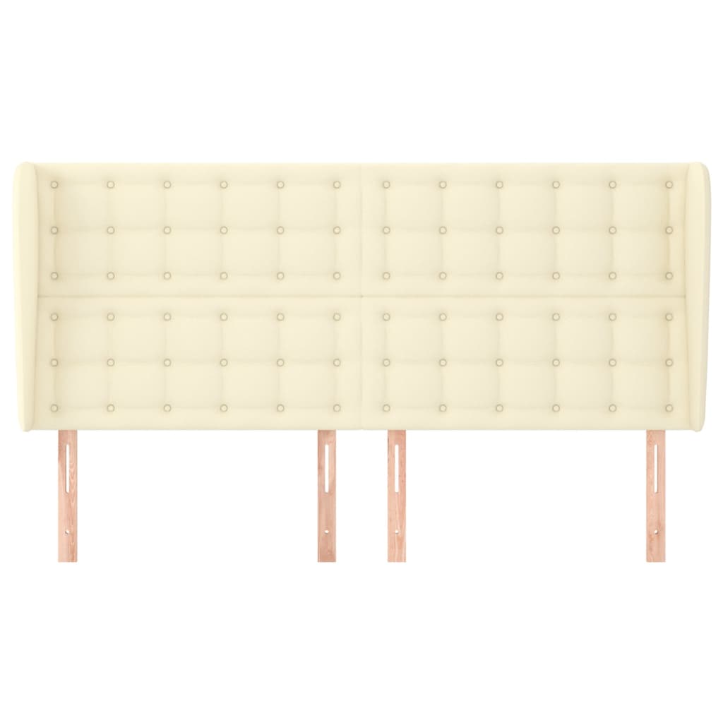 Uzglavlje s ušima krem 163x23x118/128 cm od umjetne kože