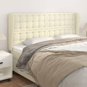 Uzglavlje s ušima krem 163x23x118/128 cm od umjetne kože