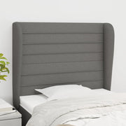 Uzglavlje s ušima tamnosivo 83 x 23 x 118/128 cm od tkanine