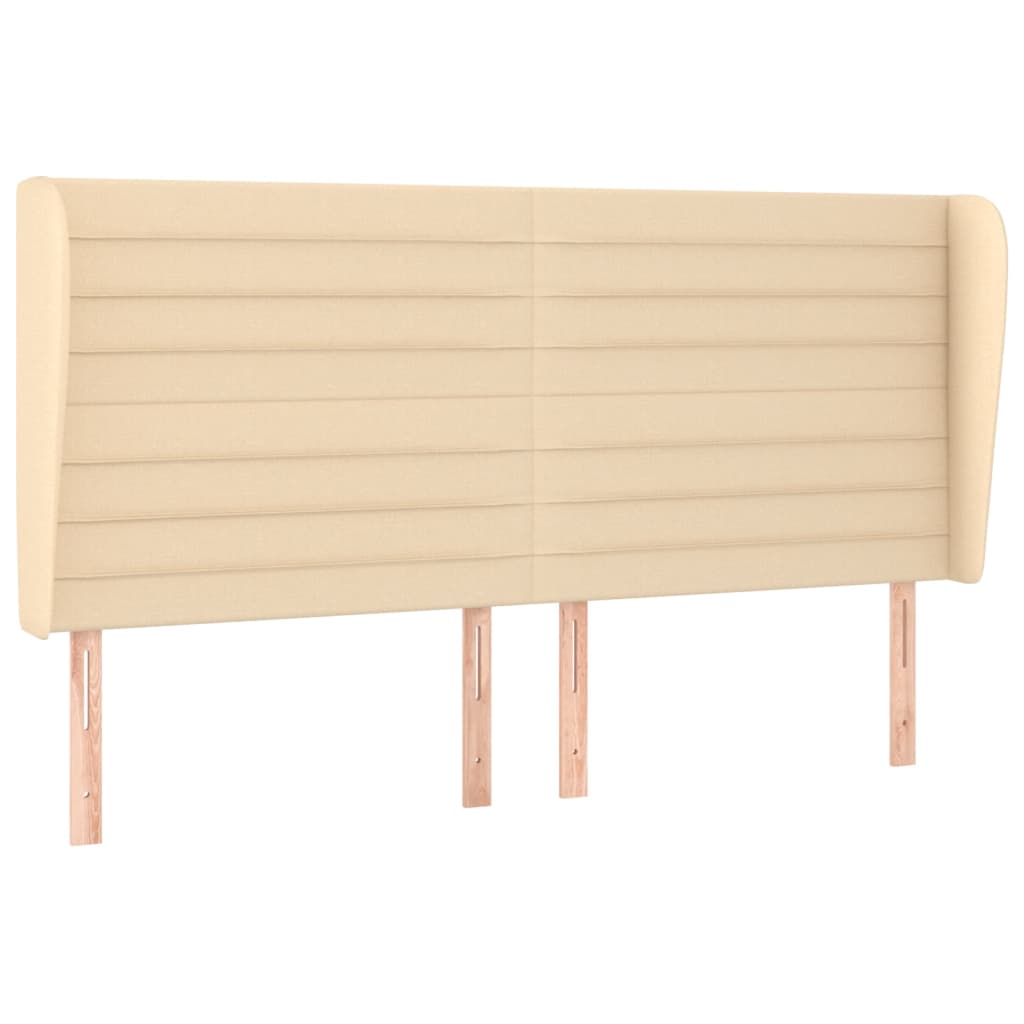 Uzglavlje s ušima krem 183x23x118/128 cm od tkanine