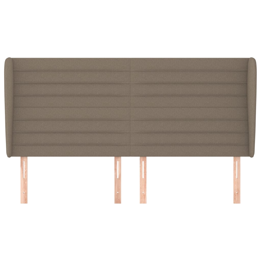 Uzglavlje s ušima smeđesivo 203x23x118/128 cm od tkanine