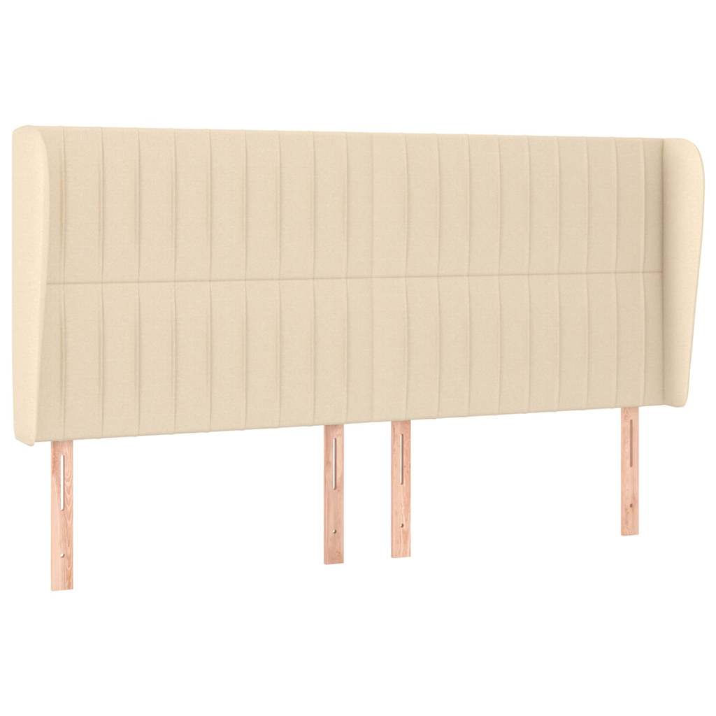 Uzglavlje s ušima krem 183x23x118/128 cm od tkanine