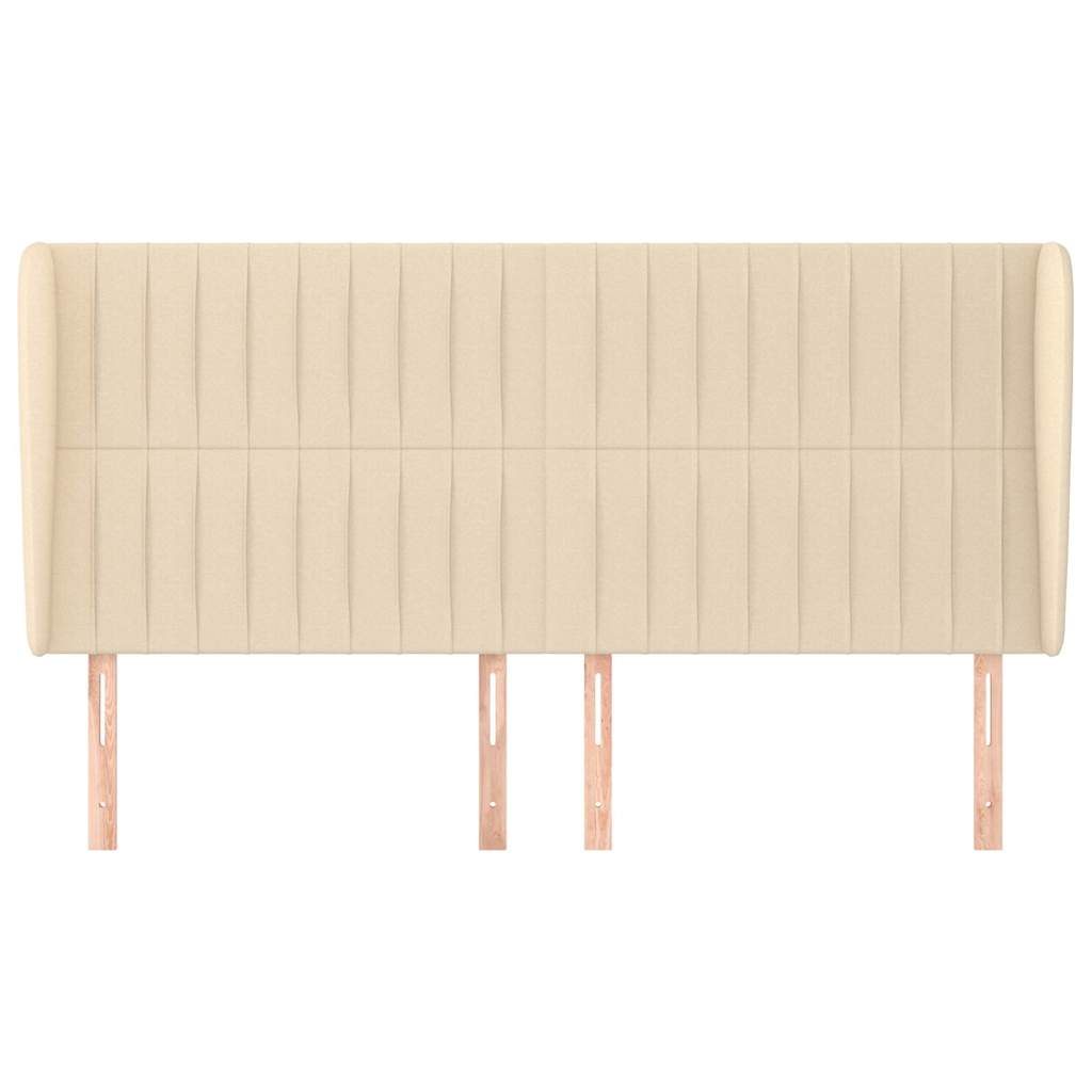 Uzglavlje s ušima krem 183x23x118/128 cm od tkanine