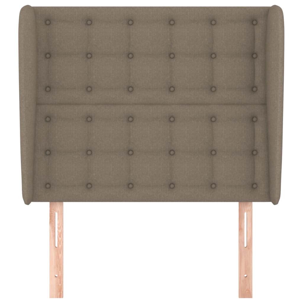 Uzglavlje s ušima smeđesivo 93x23x118/128 cm od tkanine