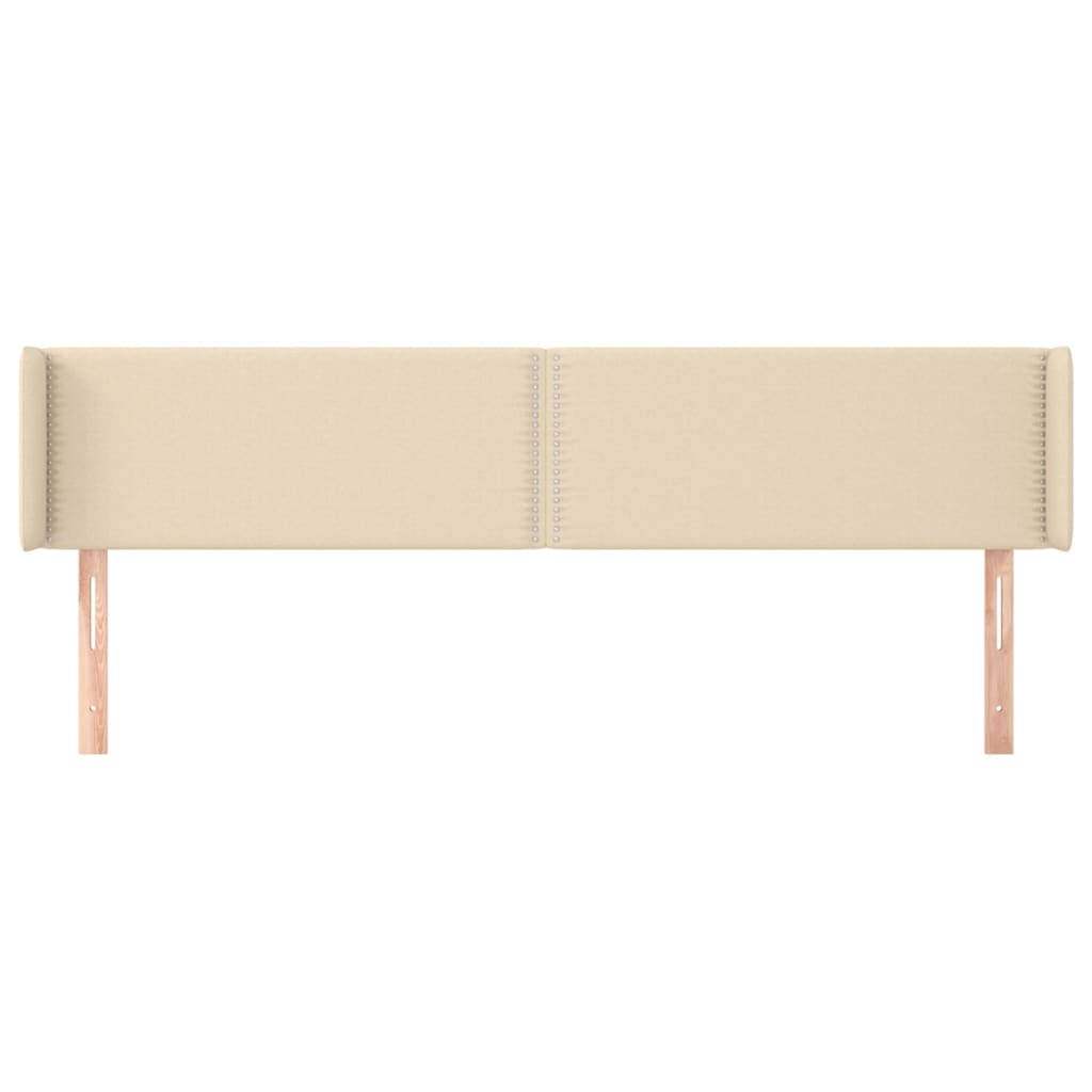 Uzglavlje s ušima krem 183x16x78/88 cm od tkanine