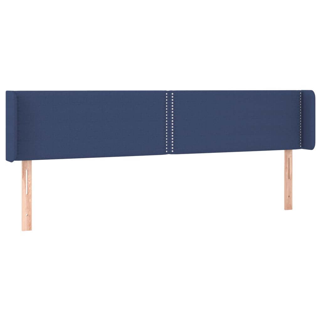 Uzglavlje s ušima plavo 203x16x78/88 cm od tkanine