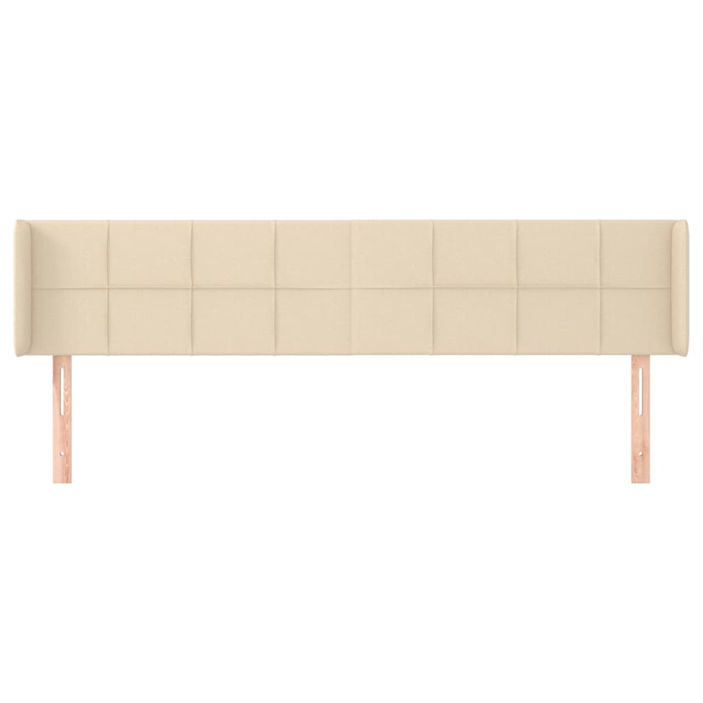 Uzglavlje s ušima krem 183x16x78/88 cm od tkanine