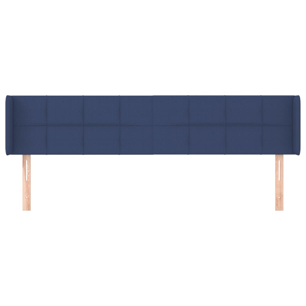 Uzglavlje s ušima plavo 203x16x78/88 cm od tkanine