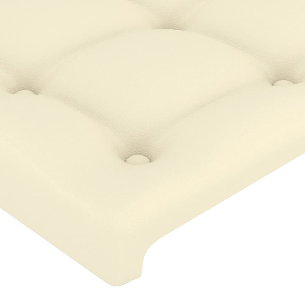 Uzglavlje s ušima krem 103x16x78/88 cm od od umjetne kože