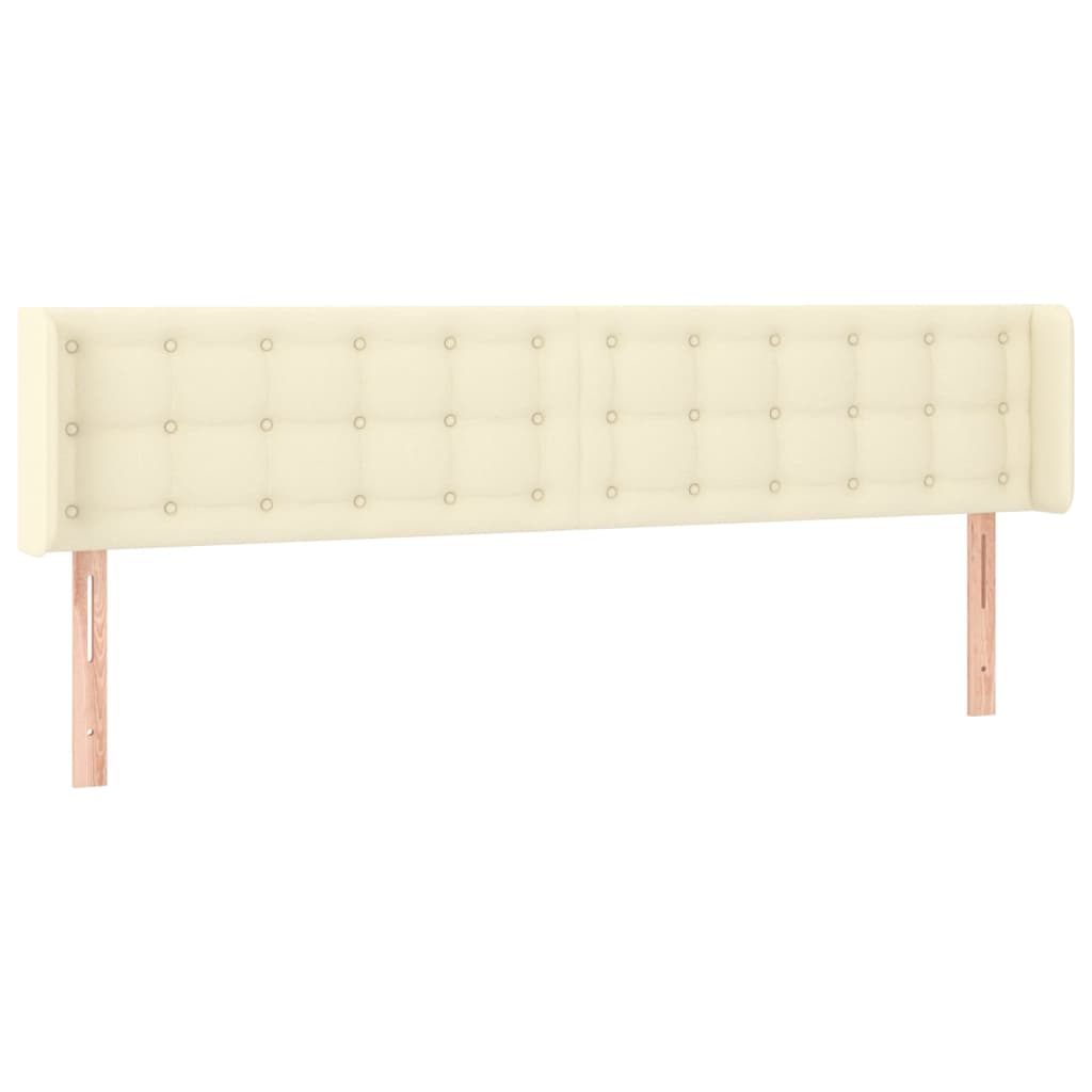 Uzglavlje s ušima krem 203x16x78/88 cm od umjetne kože