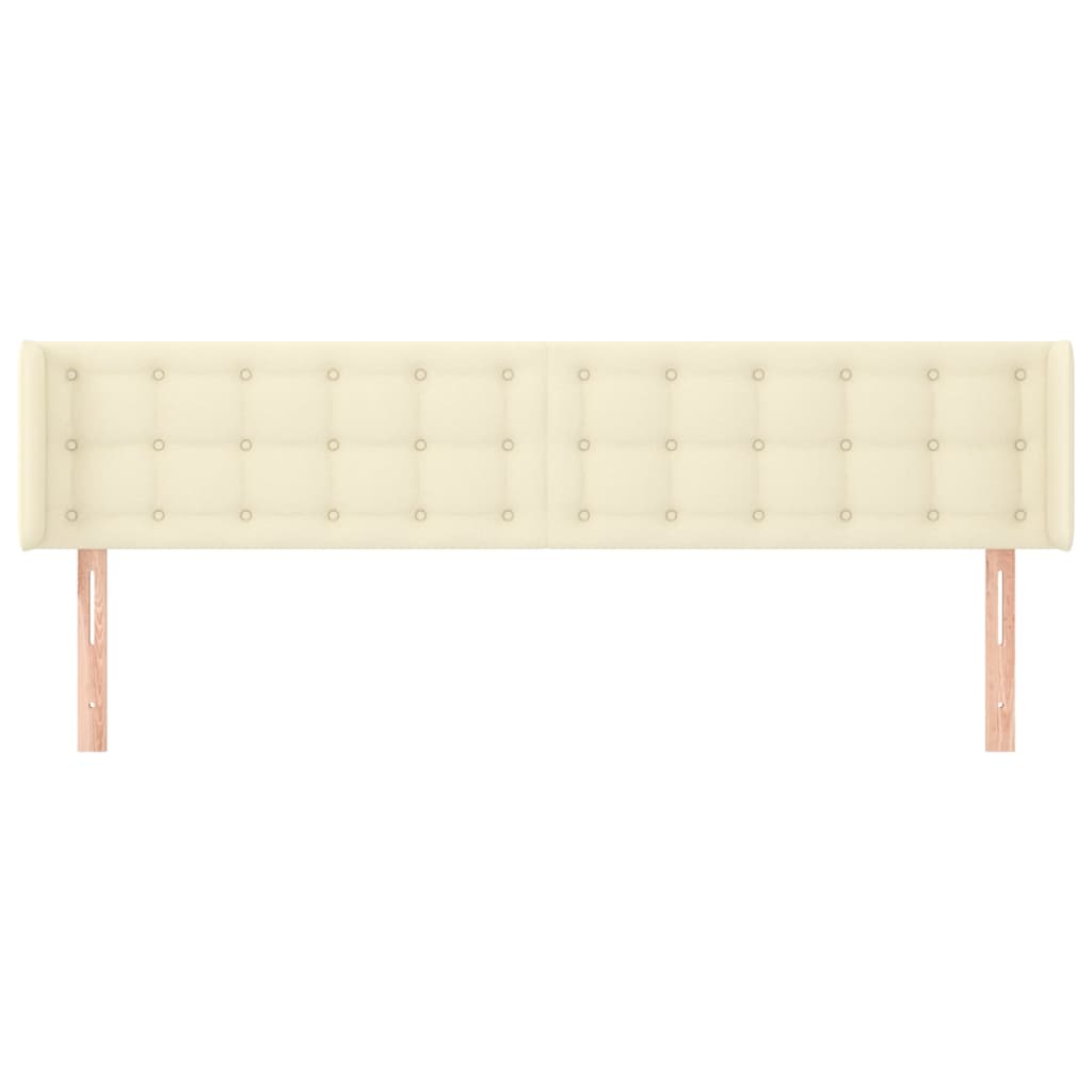 Uzglavlje s ušima krem 203x16x78/88 cm od umjetne kože