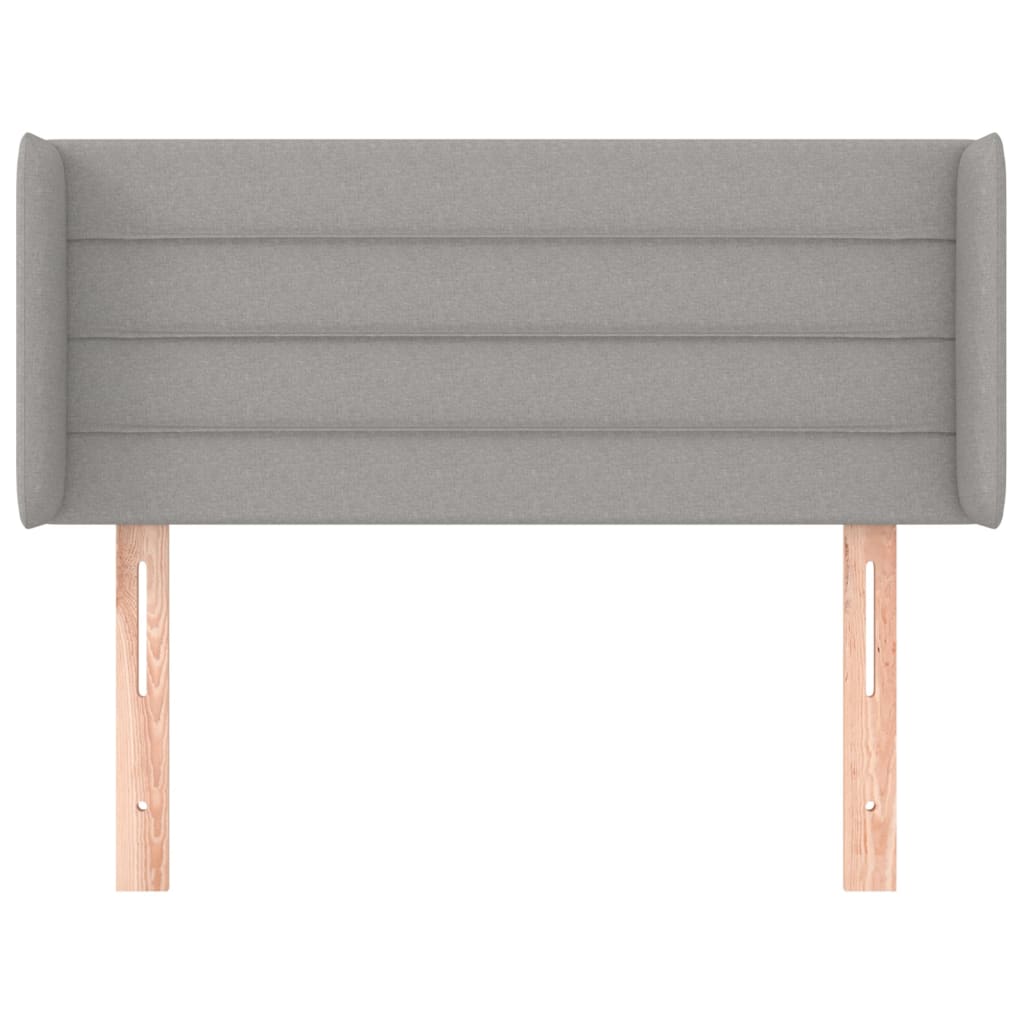 Uzglavlje s ušima svjetlosivo 103x16x78/88 cm od tkanine