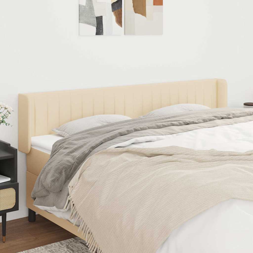 Uzglavlje s ušima krem 183x16x78/88 cm od tkanine