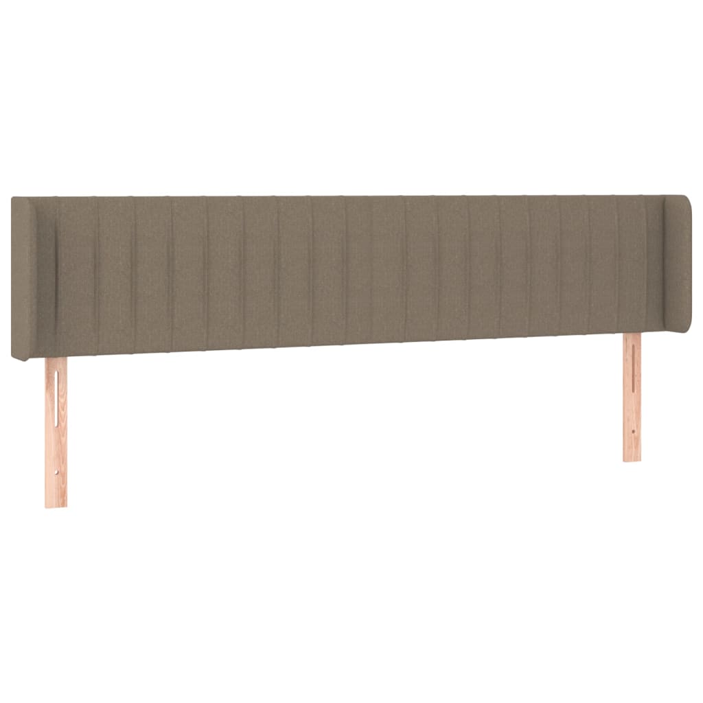 Uzglavlje s ušima smeđesivo 203x16x78/88 cm od tkanine