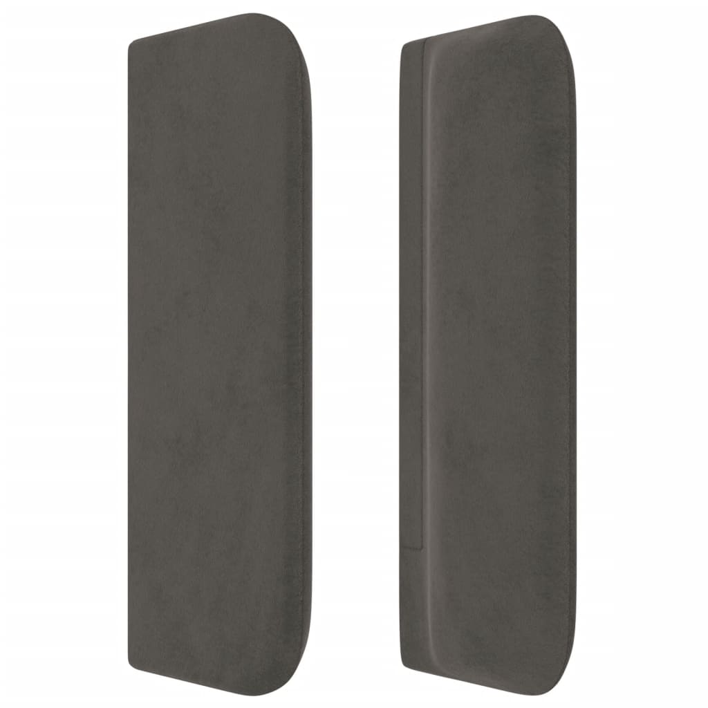 Uzglavlje s ušima tamnosivo 83x16x78/88 cm baršunasto