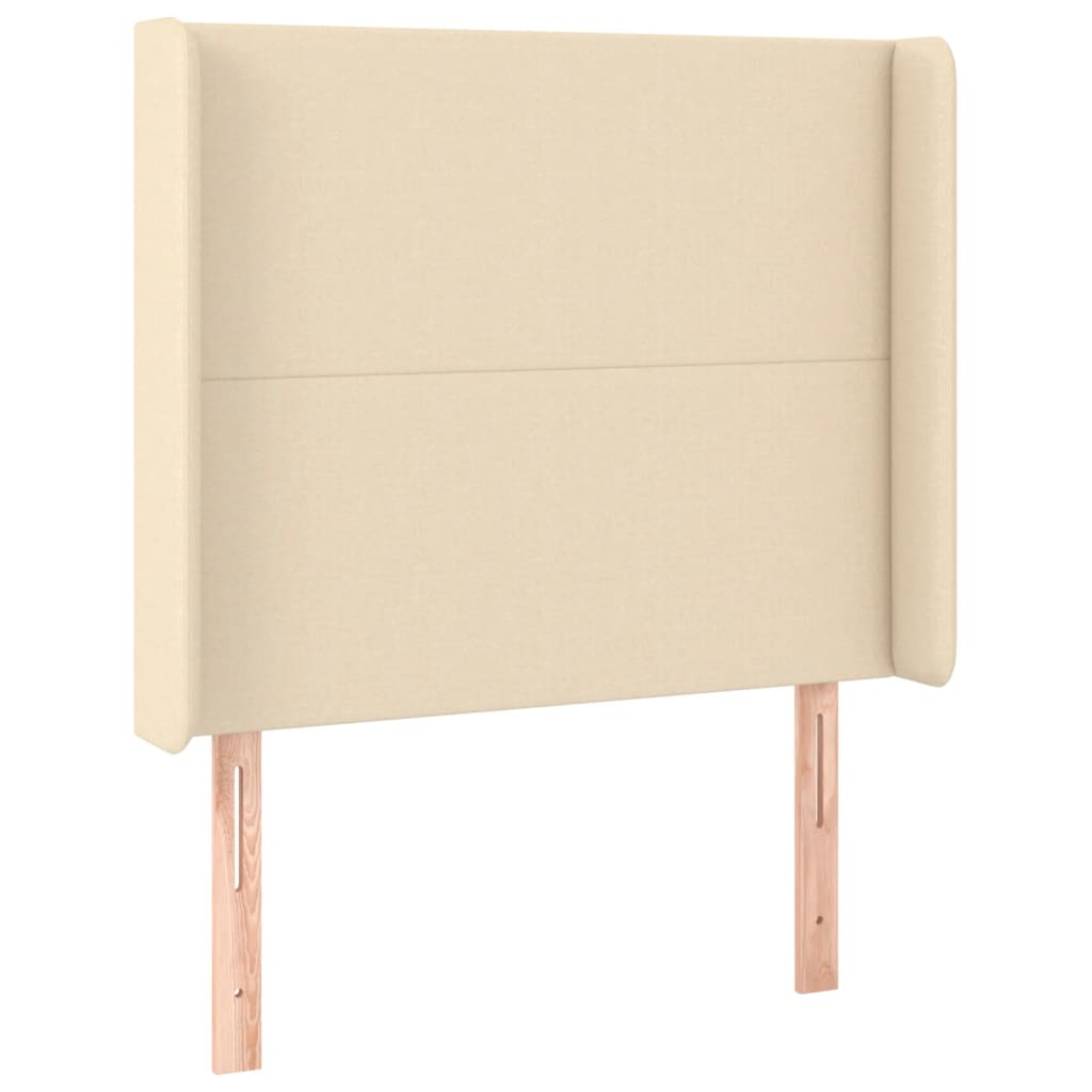 Uzglavlje s ušima krem 83x16x118/128 cm od tkanine