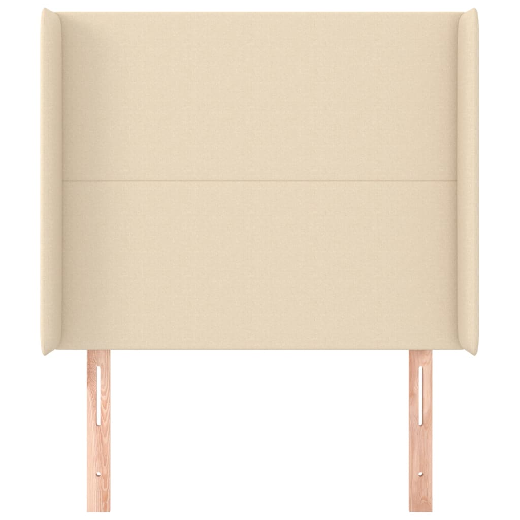 Uzglavlje s ušima krem 103x16x118/128 cm od tkanine