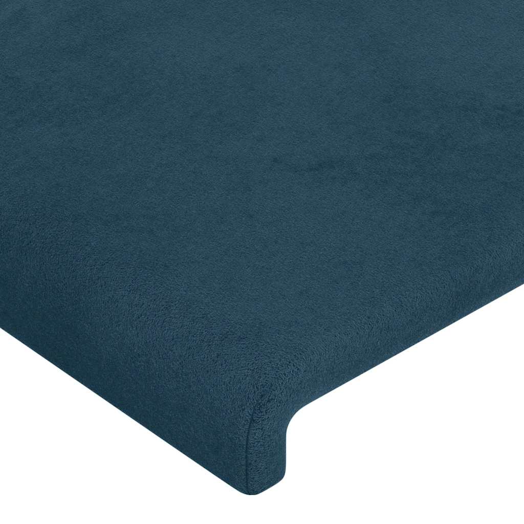 Uzglavlje s ušima tamnoplavo 83x16x118/128 cm baršunasto