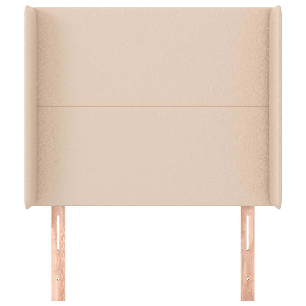 Uzglavlje s ušima boja cappuccina 83x16x118/128 cm umjetna koža