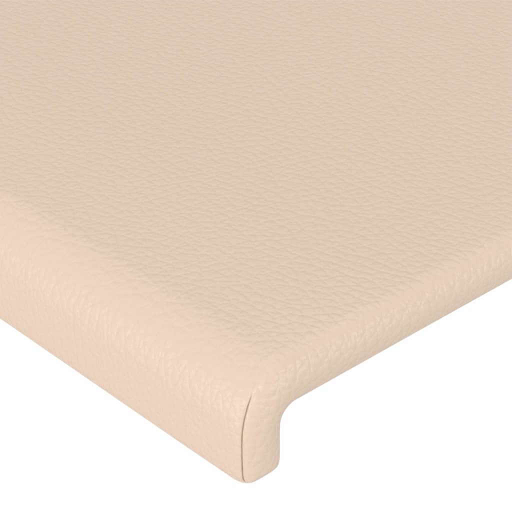 Uzglavlje s ušima boja cappuccina 83x16x118/128 cm umjetna koža