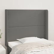 Uzglavlje s ušima sivo 103x16x118/128 cm od umjetne kože