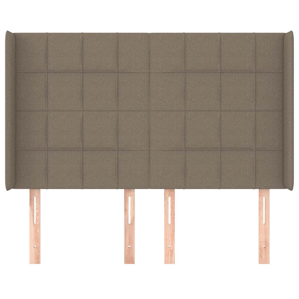 Uzglavlje s ušima smeđesivo 147x16x118/128 cm od tkanine