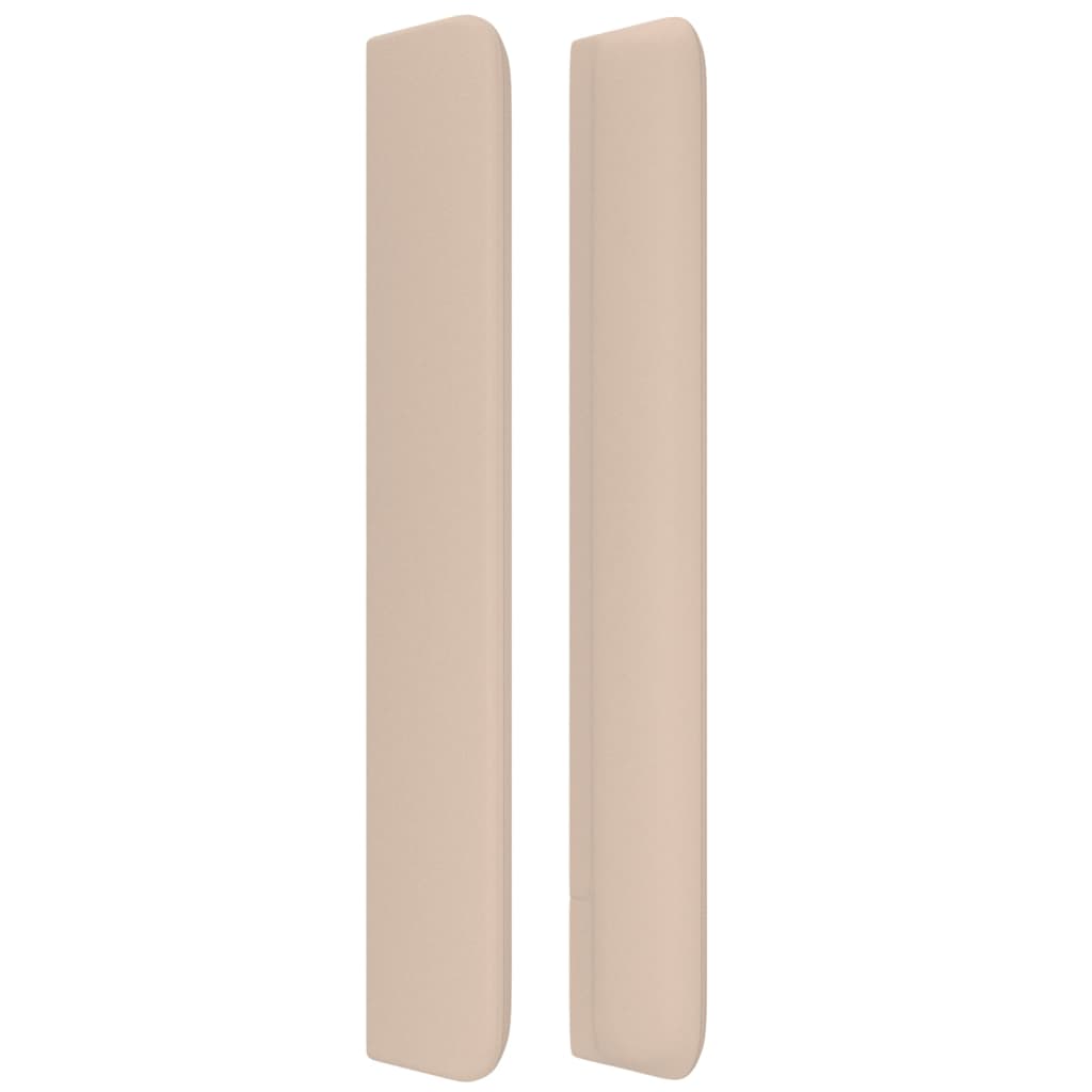 Uzglavlje s ušima boja cappuccina 147x16x118/128cm umjetna koža