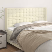 Uzglavlje s ušima krem 163x16x118/128 cm od umjetne kože