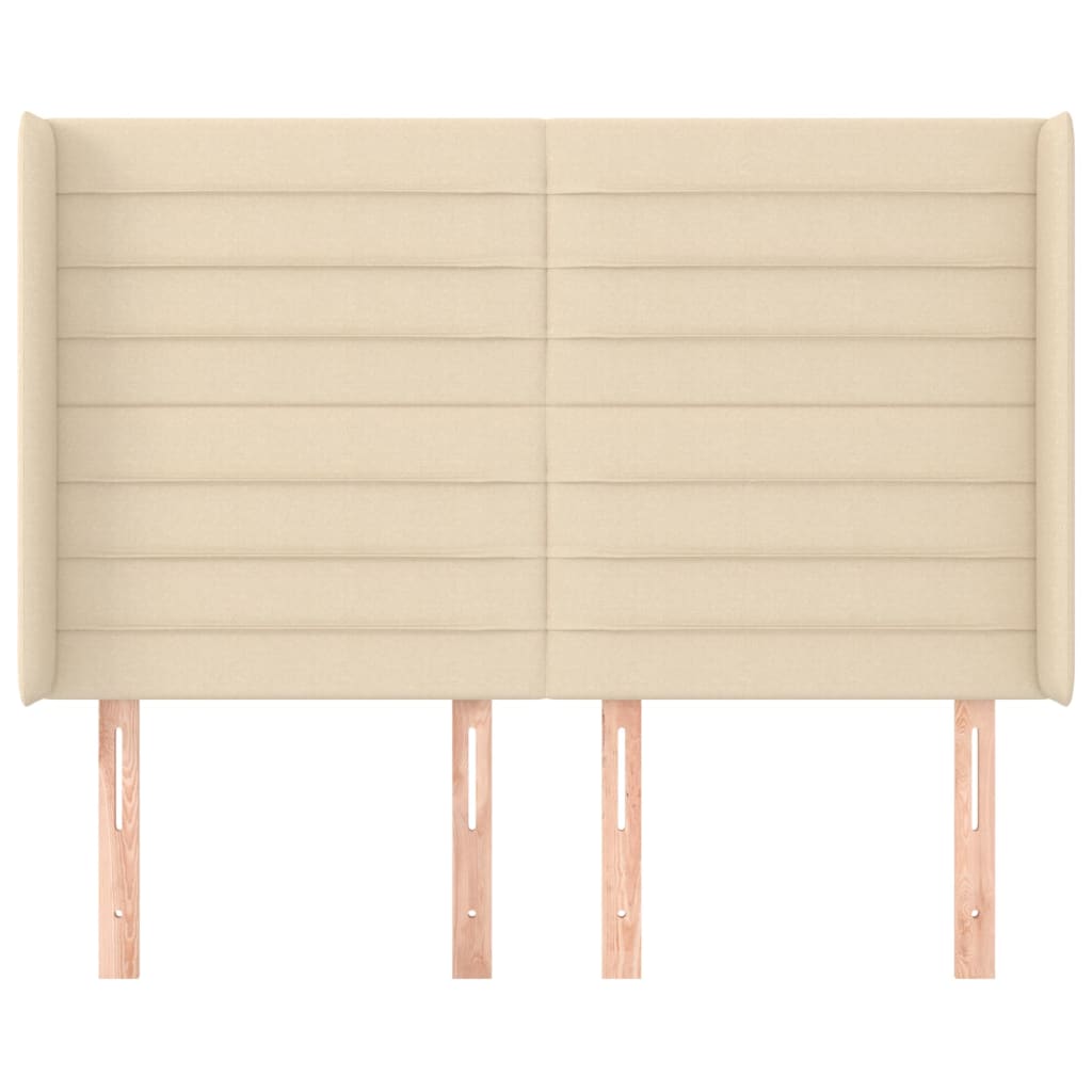 Uzglavlje s ušima krem 147x16x118/128 cm od tkanine