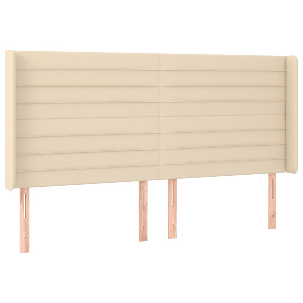 Uzglavlje s ušima krem 183x16x118/128 cm od tkanine