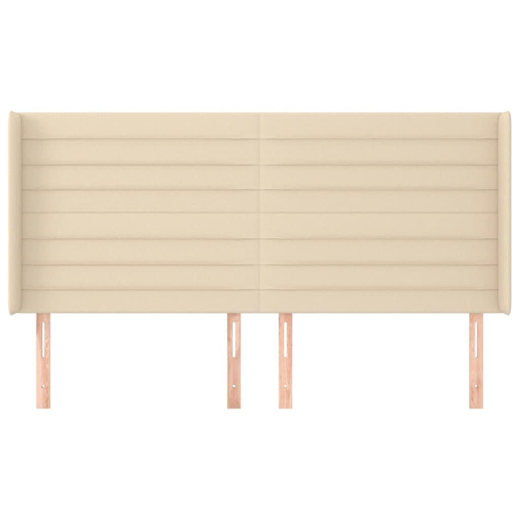 Uzglavlje s ušima krem 183x16x118/128 cm od tkanine