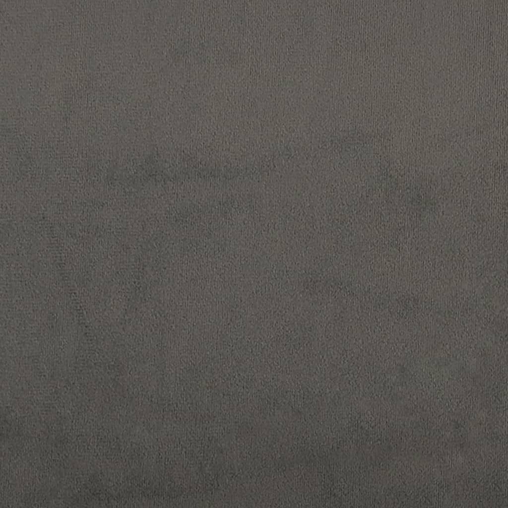 Uzglavlje s ušima tamnosivo 203x16x118/128 cm baršunasto