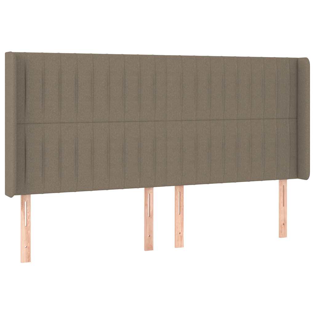 Uzglavlje s ušima smeđesivo 183x16x118/128 cm od tkanine