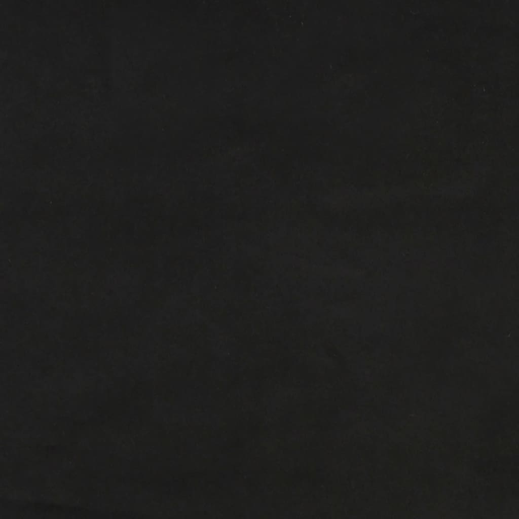 Uzglavlje s ušima crno 103x16x118/128 cm baršunasto