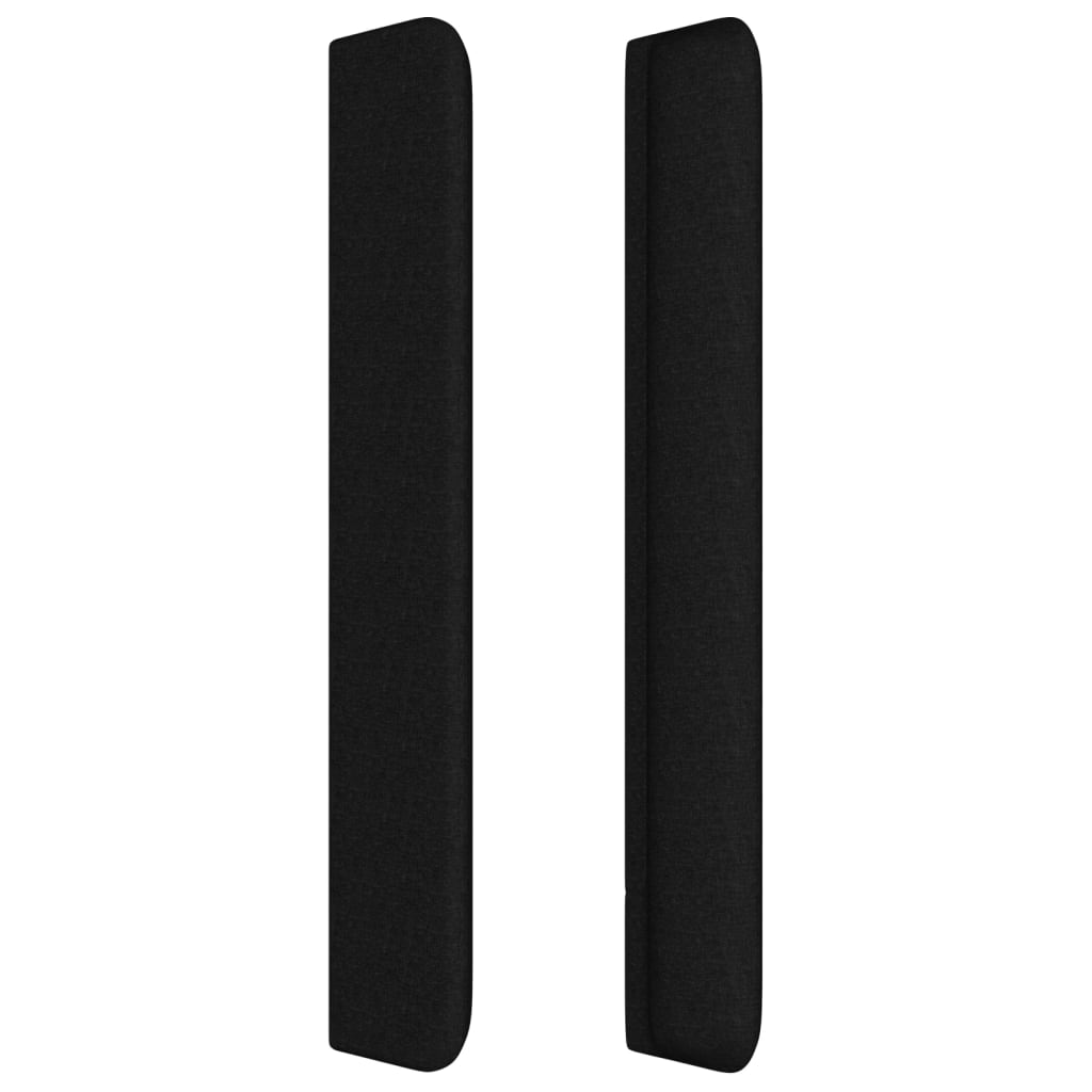 Uzglavlje s ušima crno 83x16x118/128 cm od tkanine