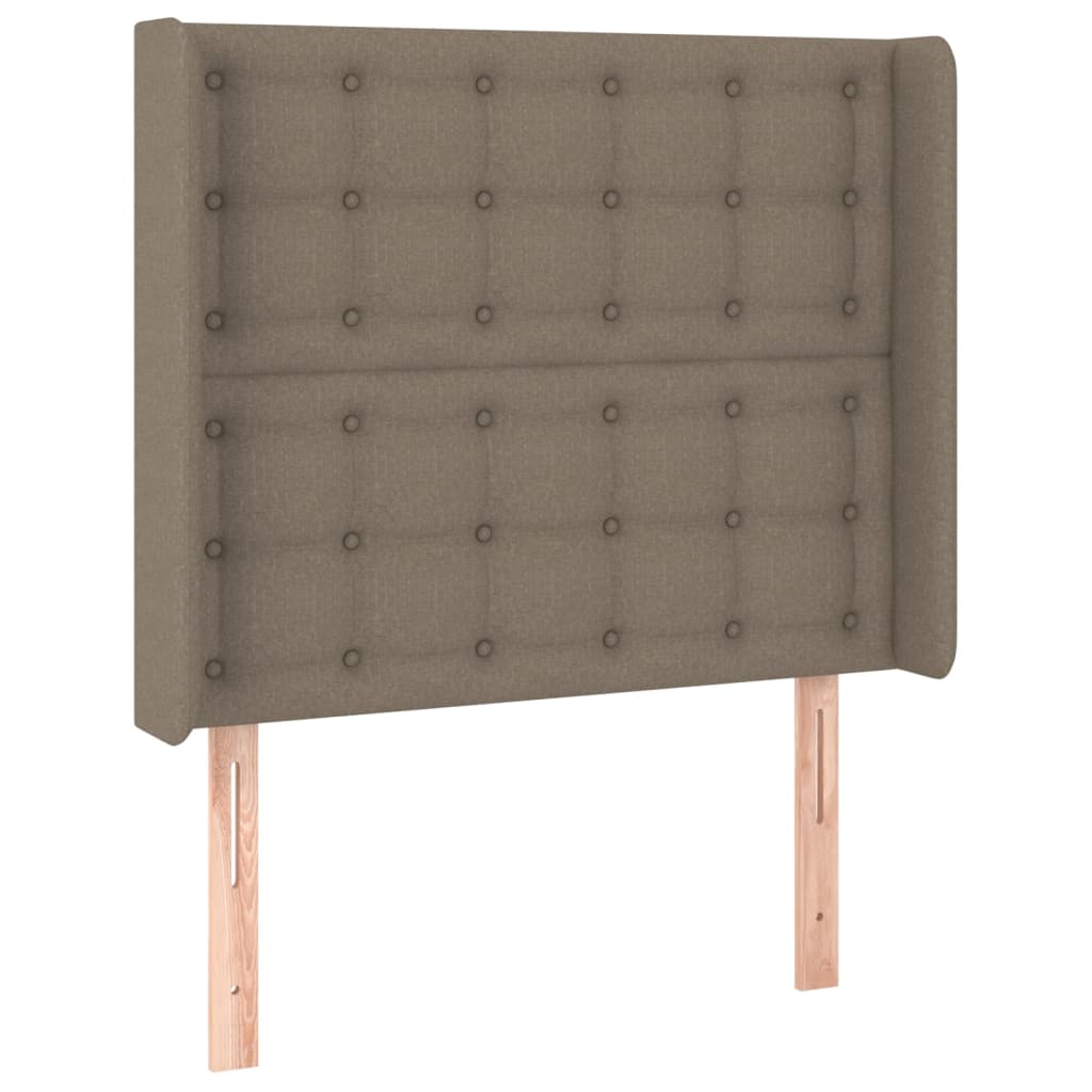 Uzglavlje s ušima smeđesivo 83x16x118/128 cm od tkanine