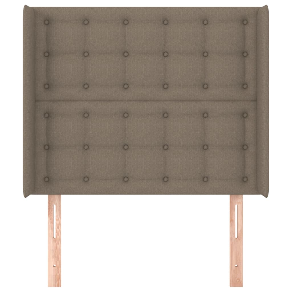 Uzglavlje s ušima smeđesivo 83x16x118/128 cm od tkanine
