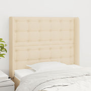 Uzglavlje s ušima krem 83x16x118/128 cm od tkanine