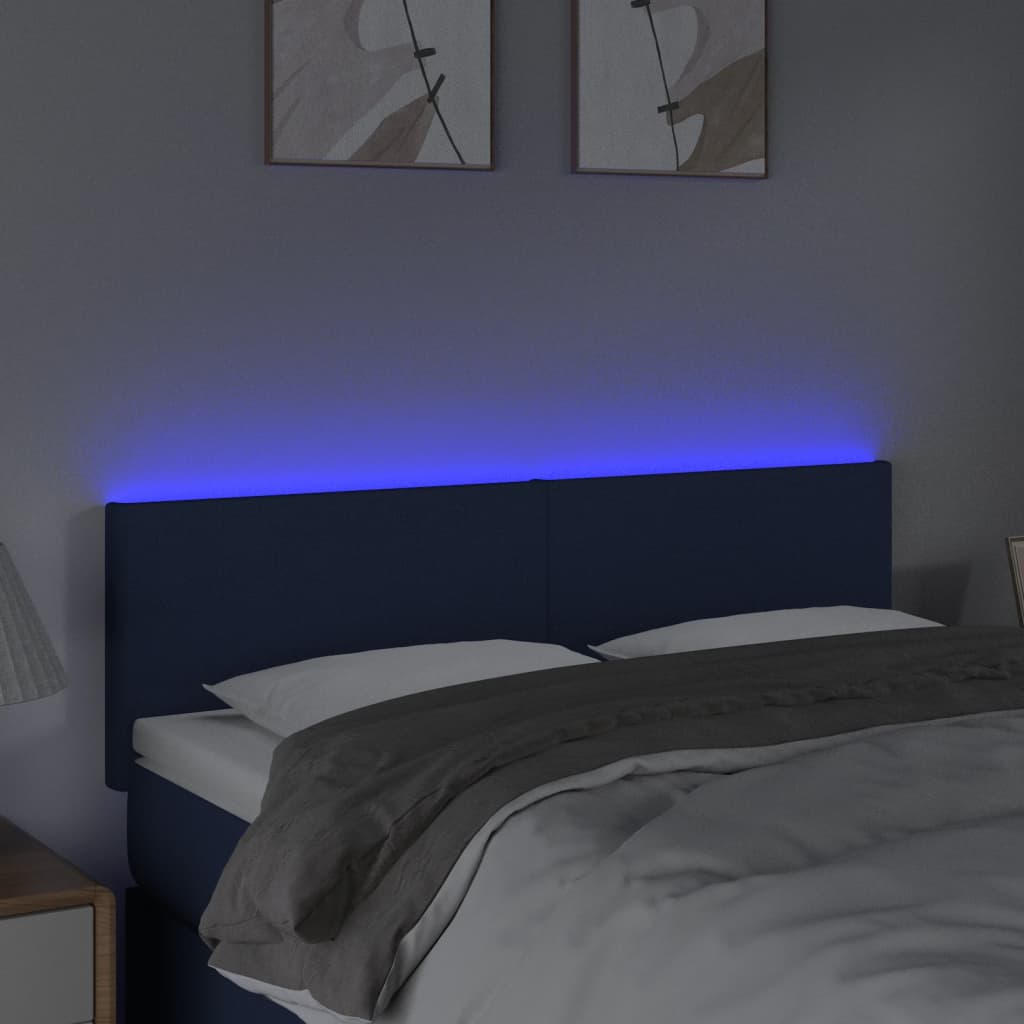 LED uzglavlje krem 144x5x78/88 cm od tkanine