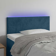 LED uzglavlje tamnoplavo 90x5x78/88 cm baršunasto