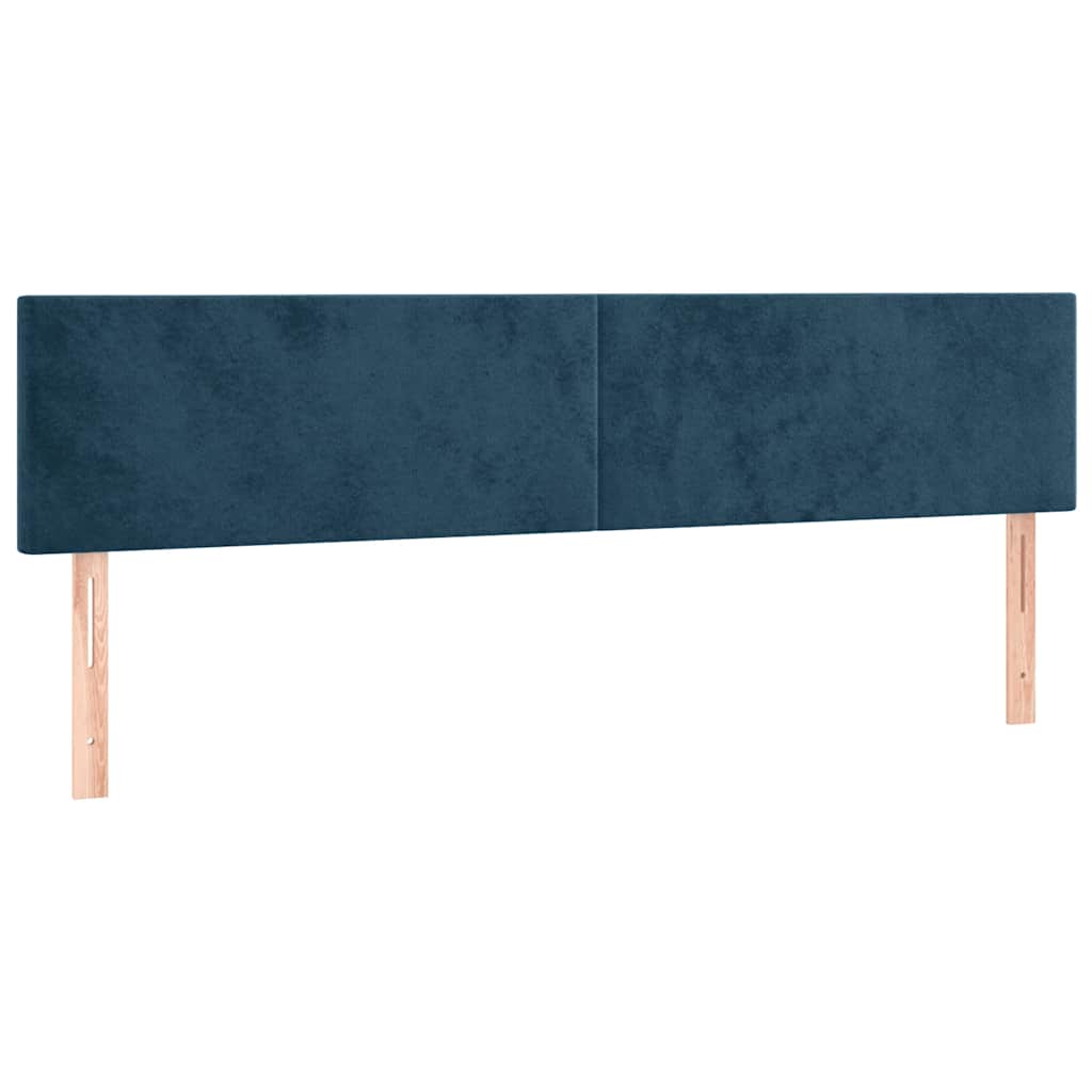 LED uzglavlje tamnoplavo 180x5x78/88 cm baršunasto