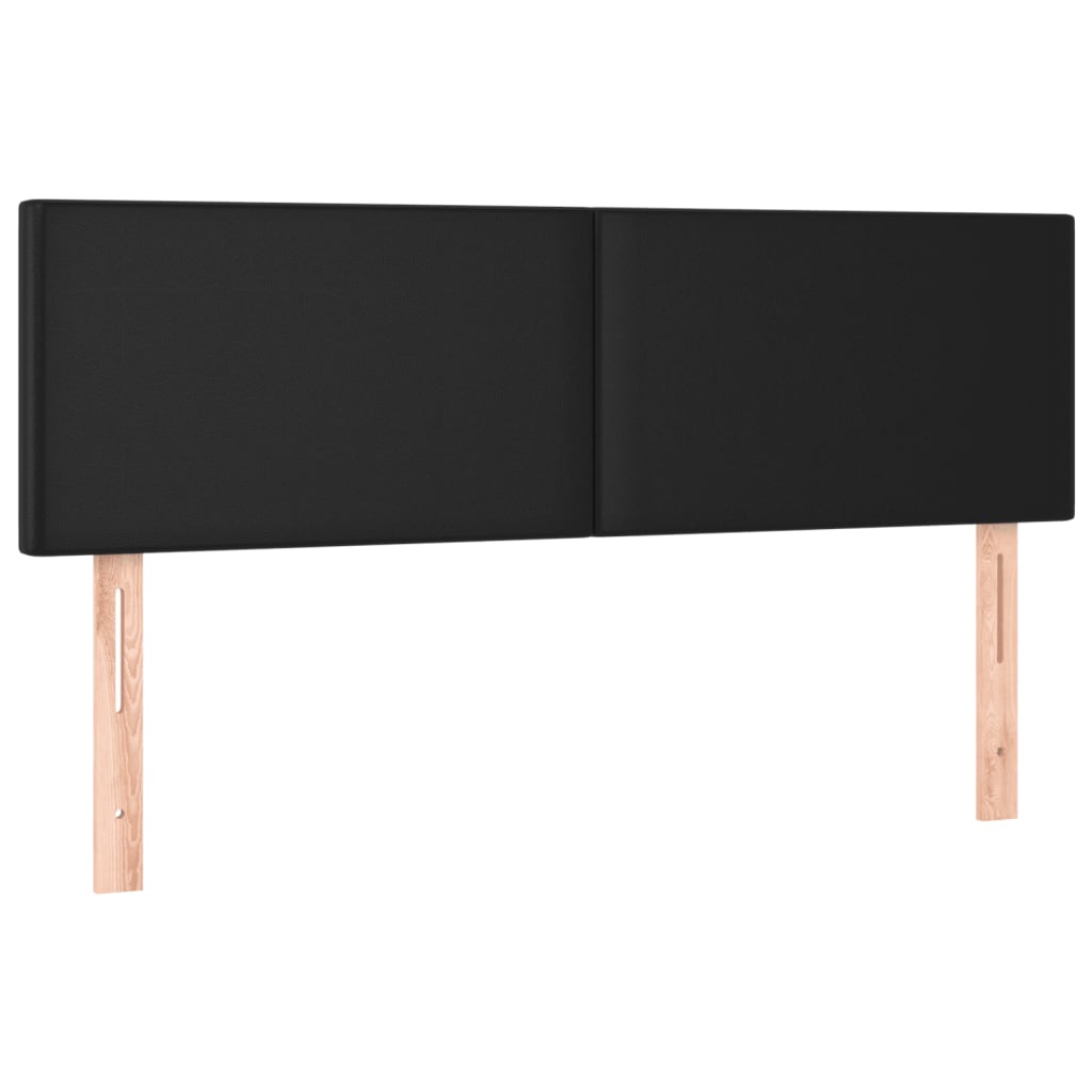 LED uzglavlje crno 144 x 5 x 78/88 cm od umjetne kože