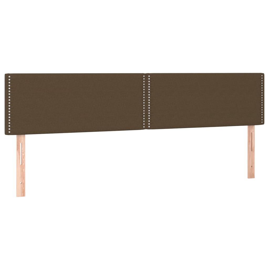 LED uzglavlje tamnosmeđe 200x5x78/88 cm od tkanine