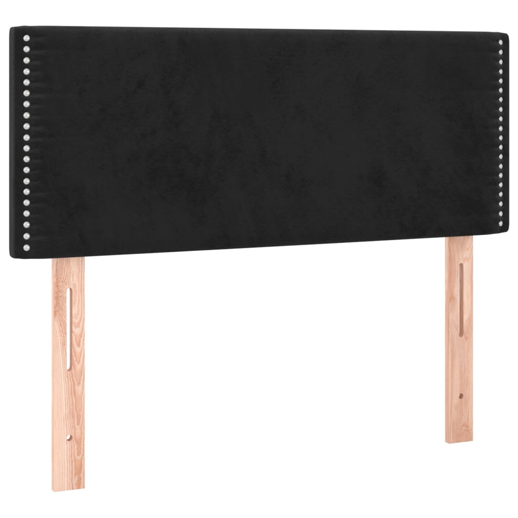 LED uzglavlje crno 100x5x78/88 cm baršunasto